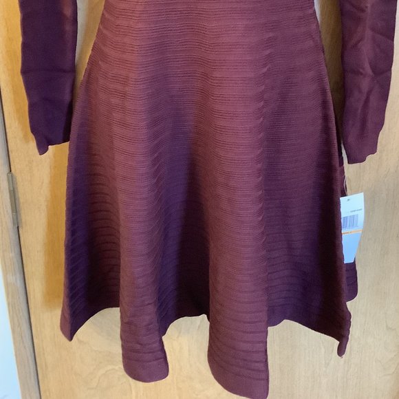 NWT Nina Leonard Mauve Knit Dress Size:  Small - Picture 4 of 9